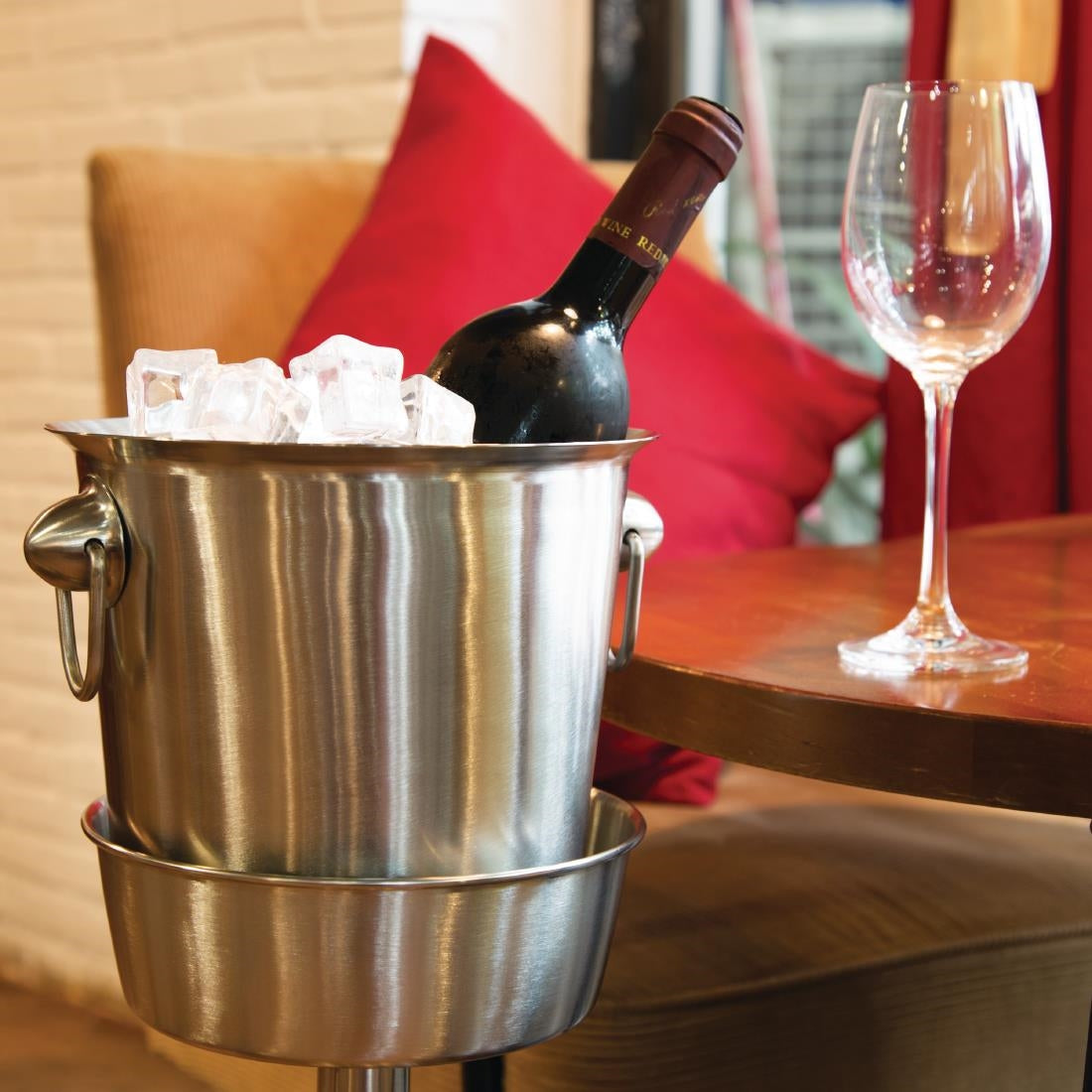 Olympia Brushed Stainless Steel Wine & Champagne Bucket Stand - K407