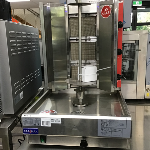 CLEARANCE - GasMax Semi-automatic 3 Burner NG Kebab Machine - KB-3-VIC1041