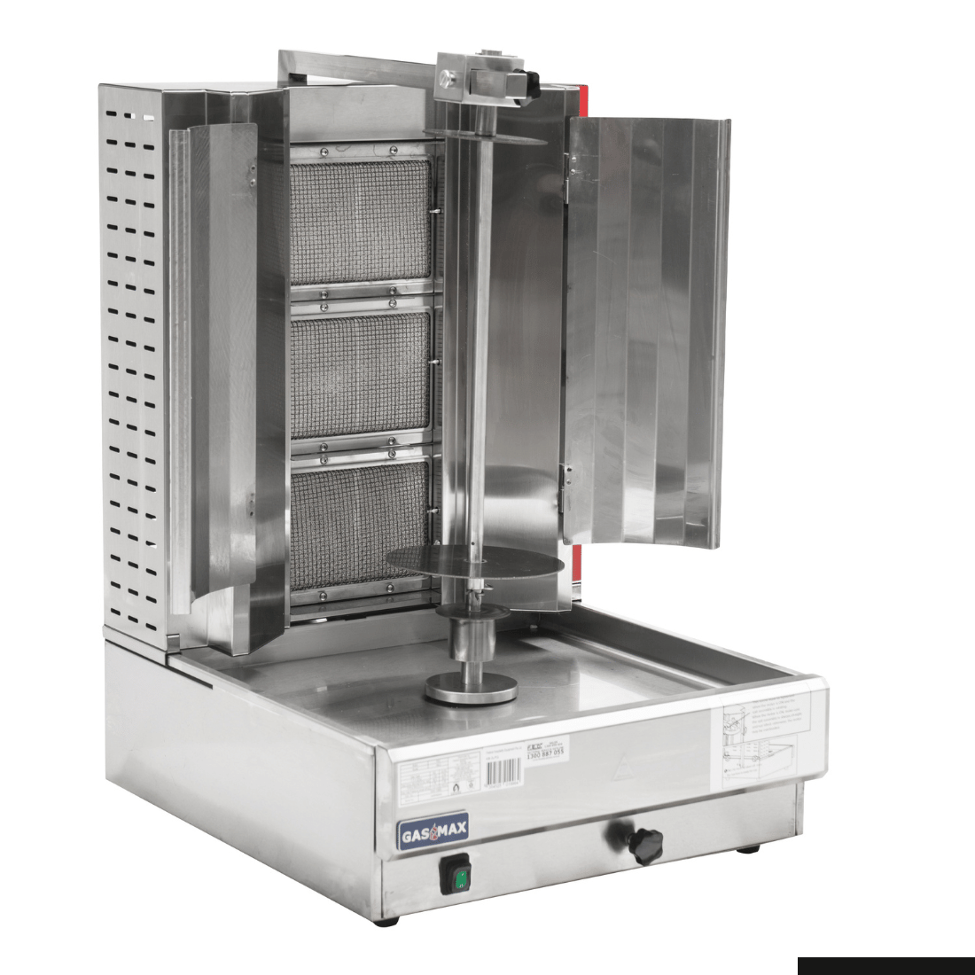 GasMax KB-3 Semi-automatic 3 Burner Kebab Machine - Natural Gas/LPG