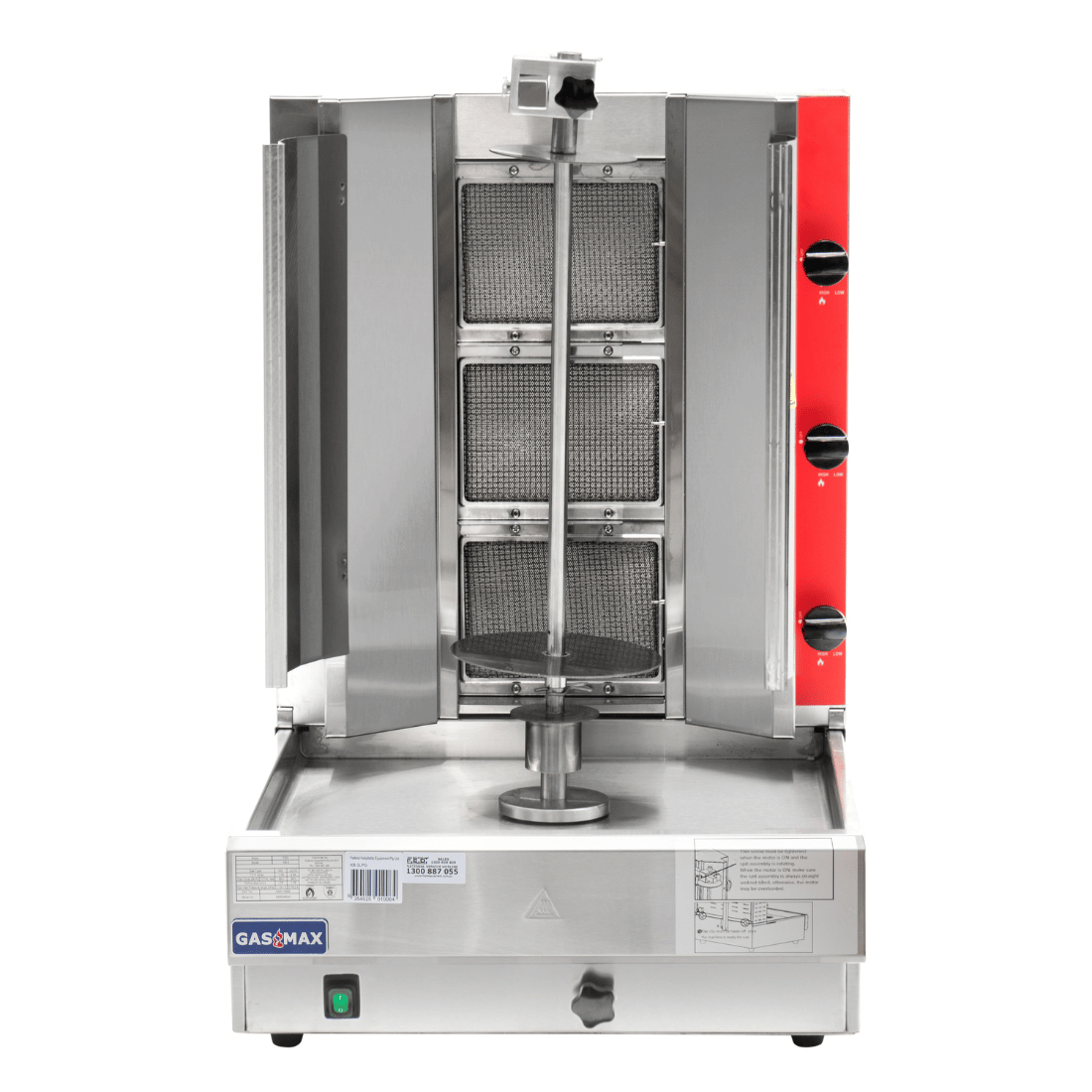 CLEARANCE - GasMax Semi-automatic 3 Burner NG Kebab Machine - KB-3-VIC1041
