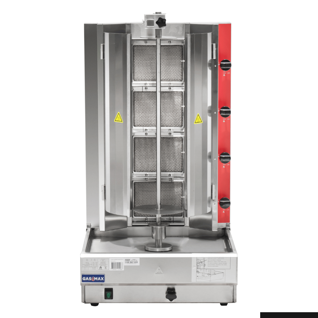 GasMax KB-4 Semi-automatic 4 Burner Kebab Machine - Natural Gas/LPG