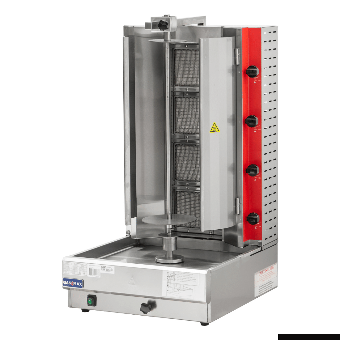 GasMax KB-4 Semi-automatic 4 Burner Kebab Machine - Natural Gas/LPG