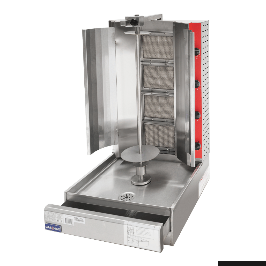 GasMax KB-4 Semi-automatic 4 Burner Kebab Machine - Natural Gas/LPG