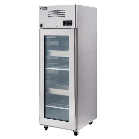 Fresh 1 Glass Door Narrow Top Mount Upright Freezer