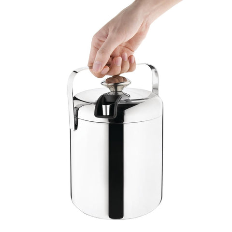 Olympia Ice Bucket with Lid & Tongs 1.2Ltr - L279