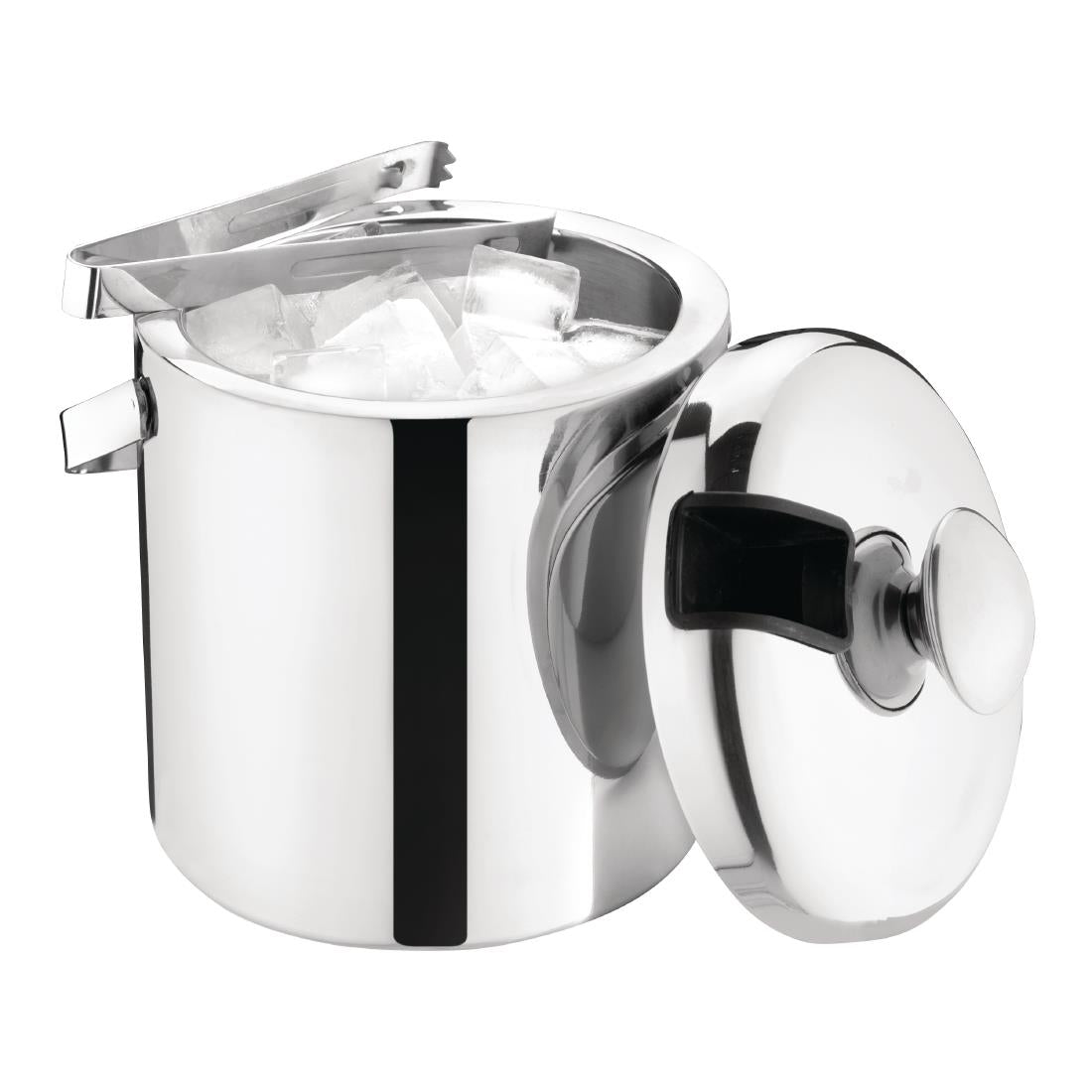 Olympia Ice Bucket with Lid & Tongs 1.2Ltr - L279