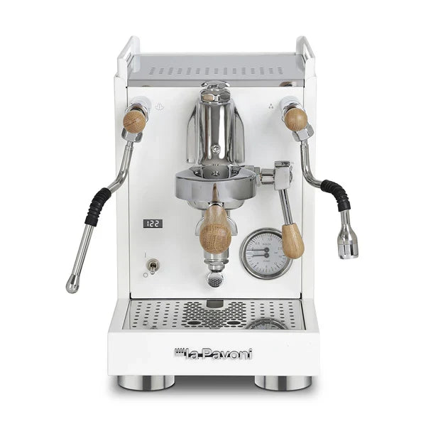 La Pavoni Cellini Mini X Coffee Machine with Oak - White