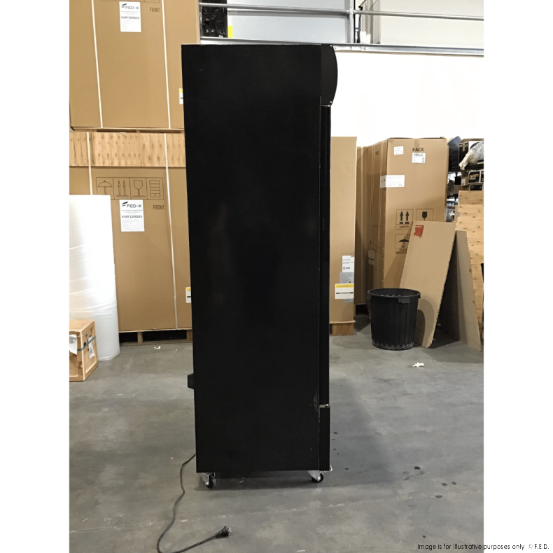 Ex-Showroom: Thermaster Colourbond Upright Beverage Fridge 2 Doors Black - LG-1000BP-QLD264