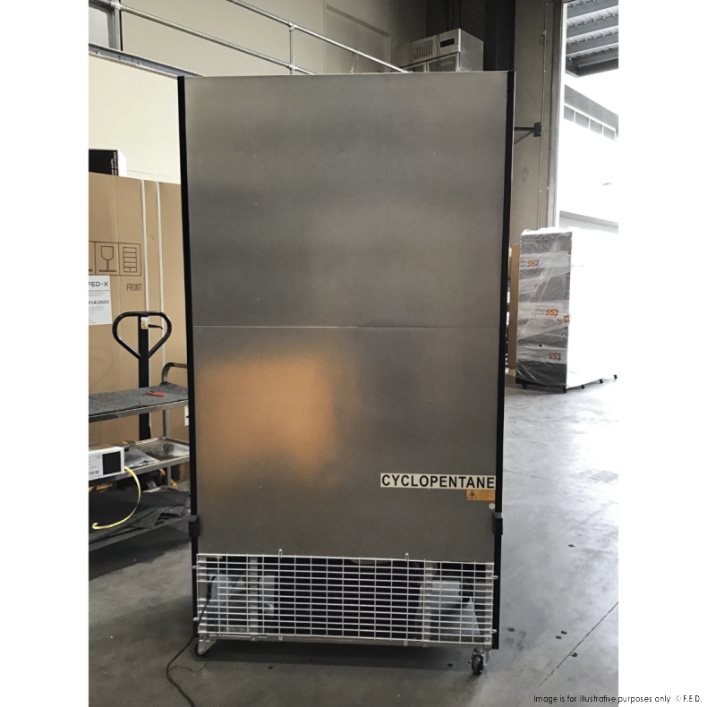 Ex-Showroom: Thermaster Colourbond Upright Beverage Fridge 2 Doors Black - LG-1000BP-QLD264