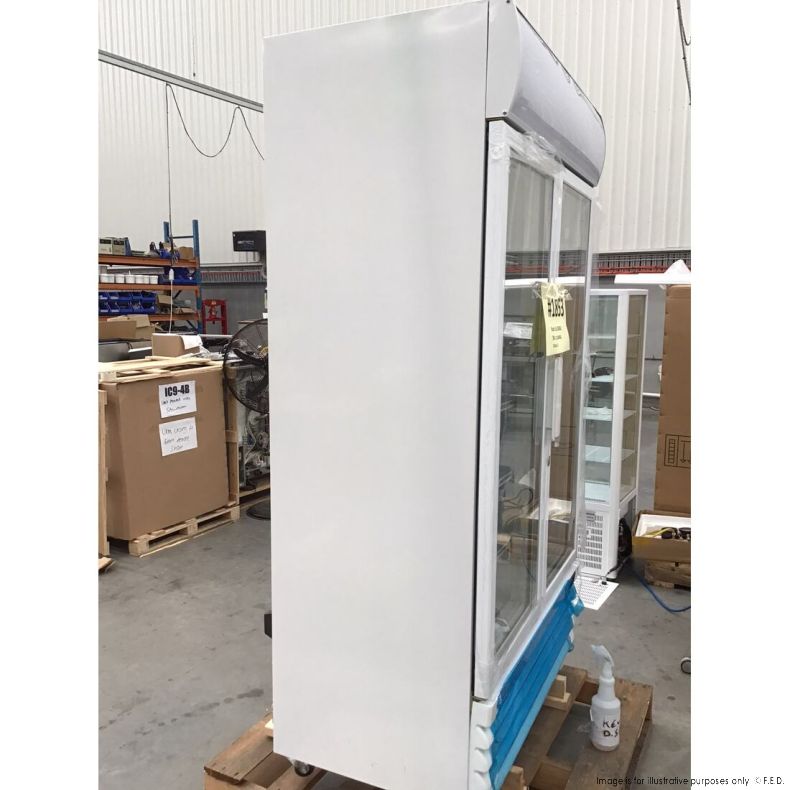 2NDs: Thermaster Large Two Glass Door Colourbond Upright Drink Fridge LG-1000GE-NSW1853