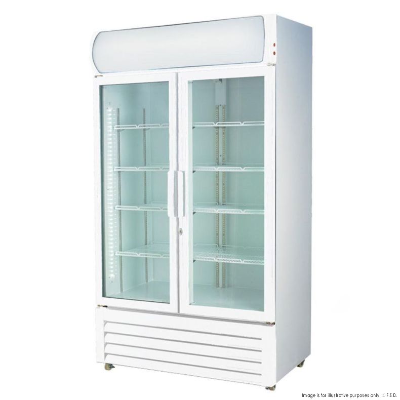 2NDs: Thermaster Large Two Glass Door Colourbond Upright Drink Fridge LG-1000GE-NSW1853