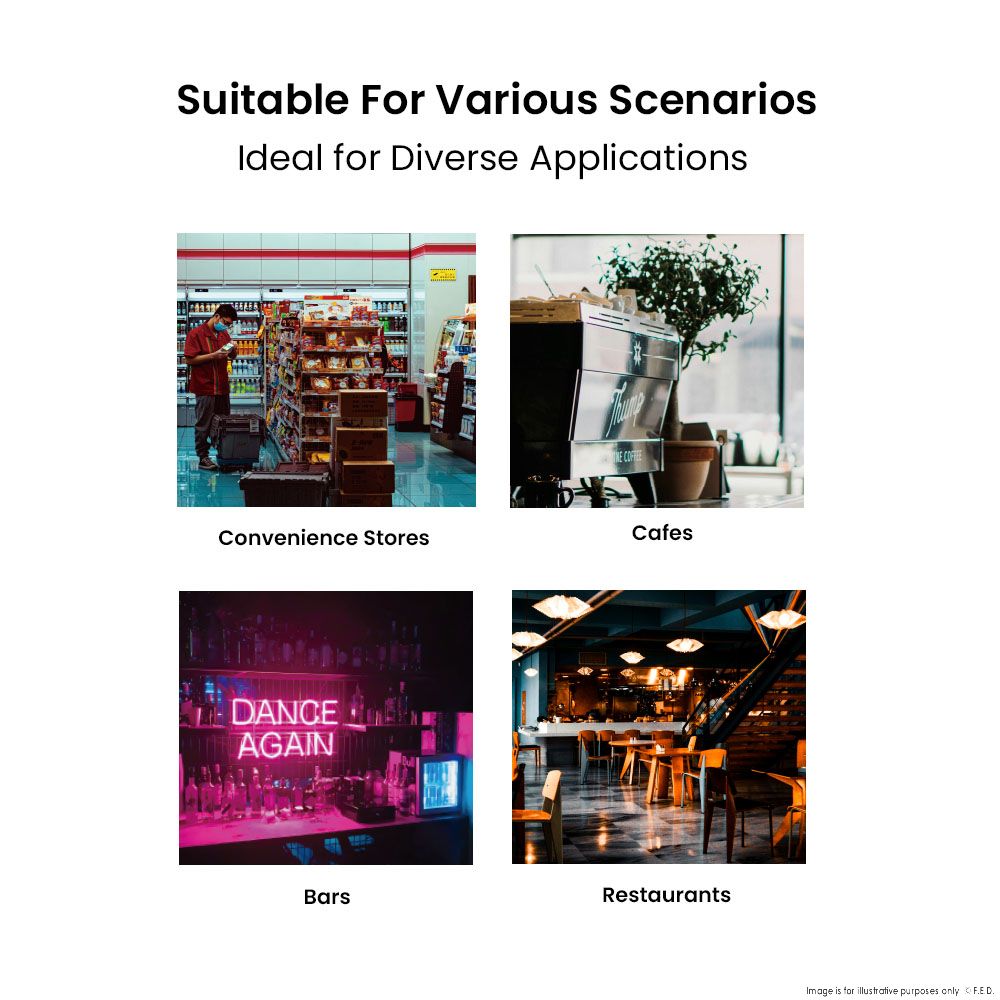 Thermaster Large Two Glass Door Colourbond Upright Drink Fridge LG-1200BP