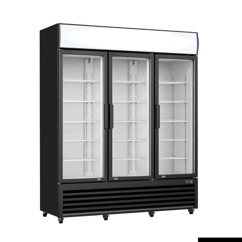 Thermaster Three Glass Door Colourbond Upright Drink Fridge LG-1203BP