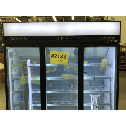 CLEARANCE - Thermaster Black Upright Three Glass Door Freezer - LG-1563DF-NSW2183