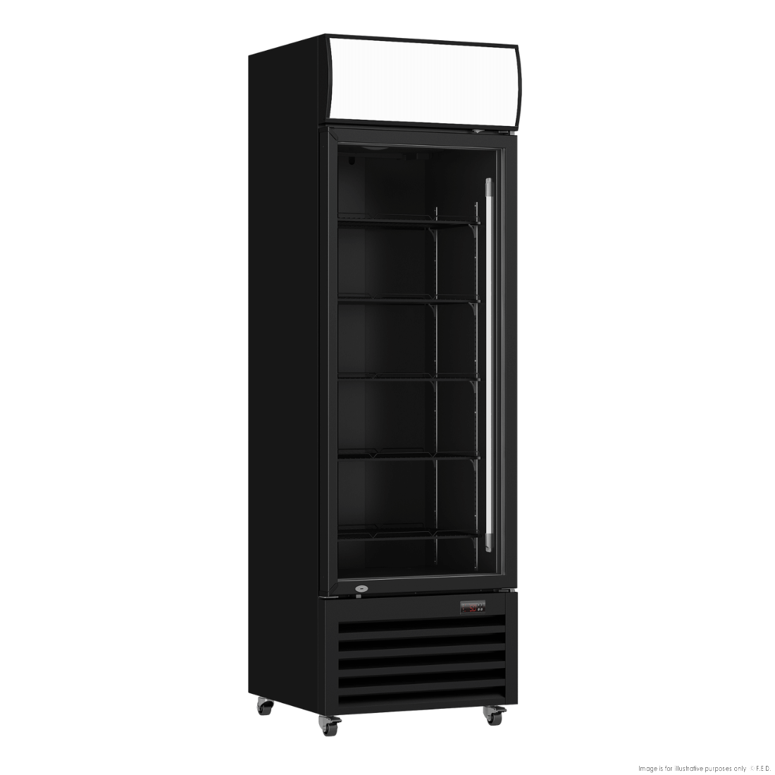 Thermaster Single Glass Door Colourbond Upright Drink Fridge LG-370BP