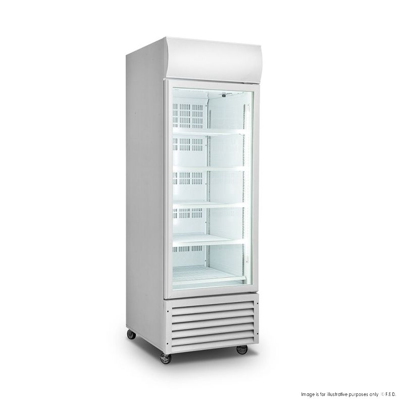 Thermaster Single Glass Door Colourbond Upright Drink Fridge LG-370GT