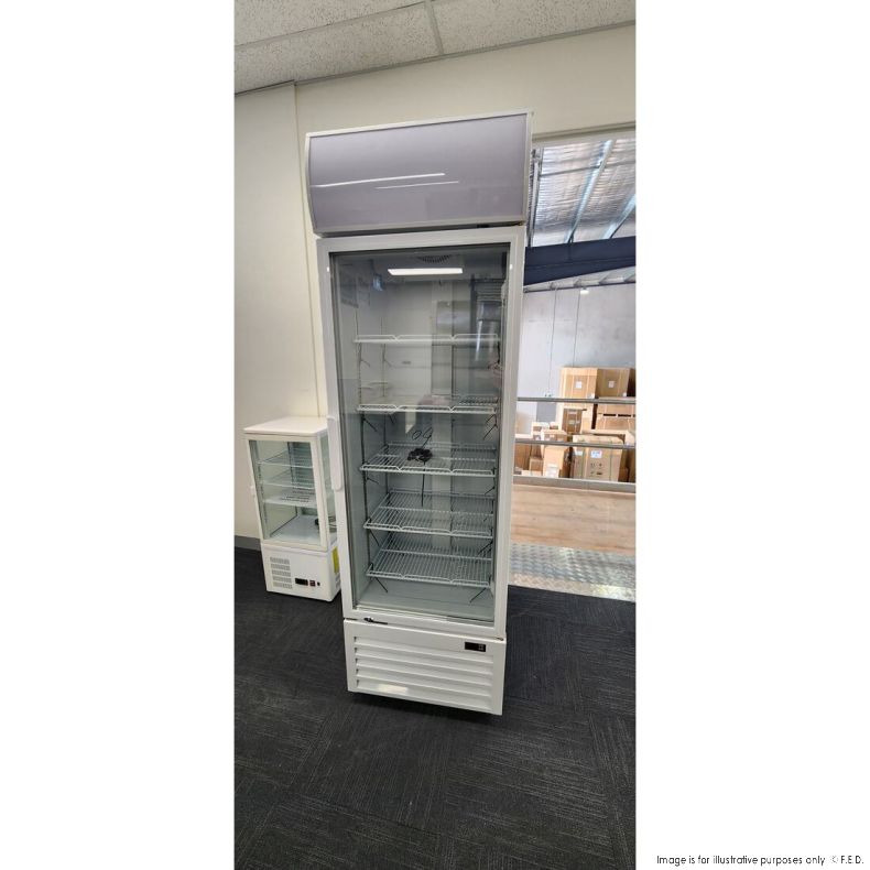 2NDs: Thermaster Single Glass Door Colourbond Upright Drink Fridge - LG-370P-QLD249