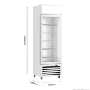 Thermaster 540L Single Glass Door Colourbond Upright Drink Fridge White LG-540P
