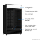 Thermaster Two Glass Door Colourbond Upright Drink Fridge LG-730BP