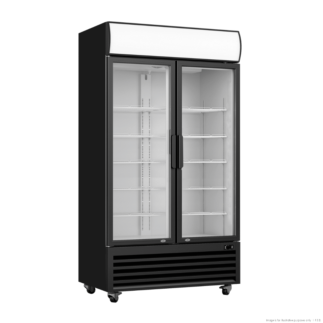 Thermaster Two Glass Door Colourbond Upright Drink Fridge LG-730BP