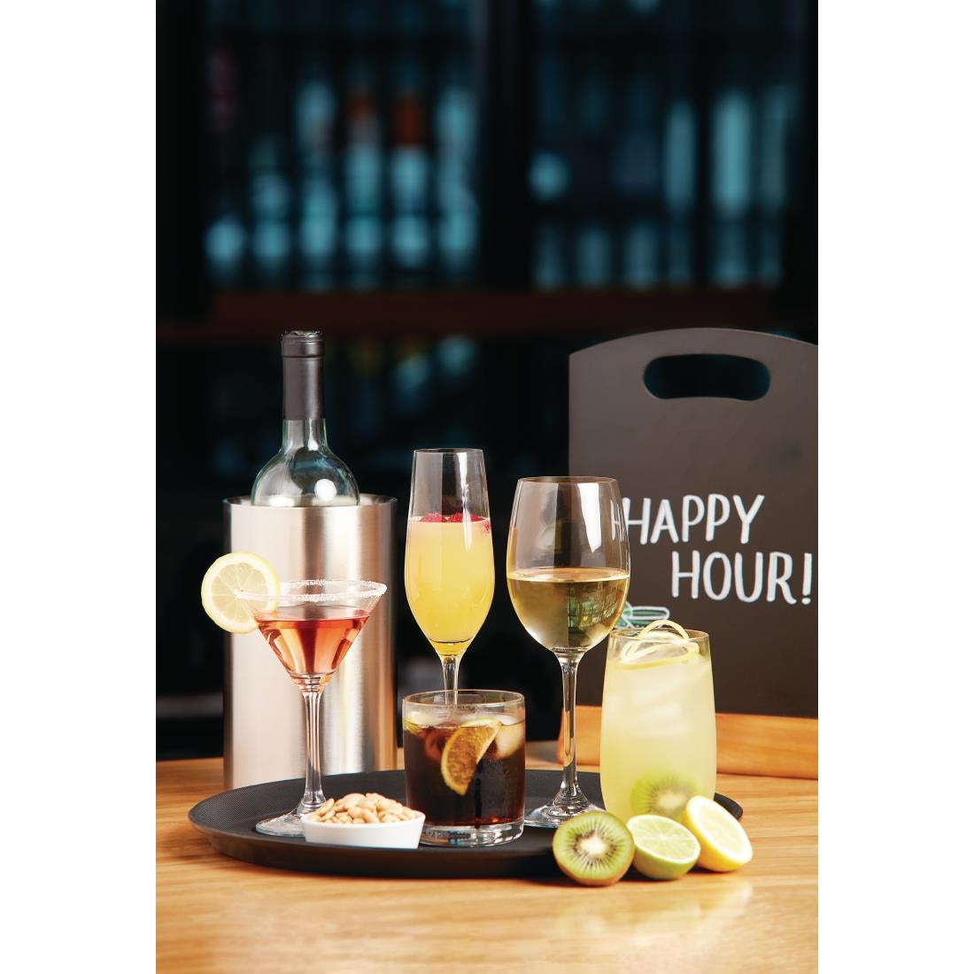Olympia Brushed Stainless Steel Wine & Champagne Cooler - C386