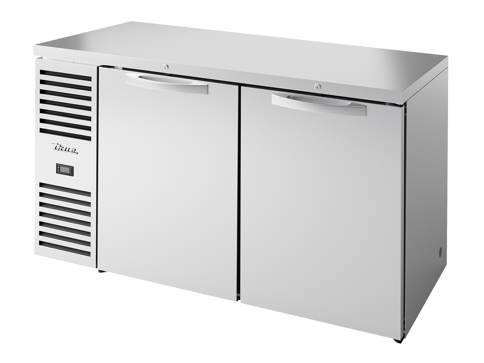 TRUE Reach-In Single Zone 2 Solid Swing Door Undercounter Refrigerator 1500mm Width - Stainless - TBR60-RISZ1-L-S-SS-2