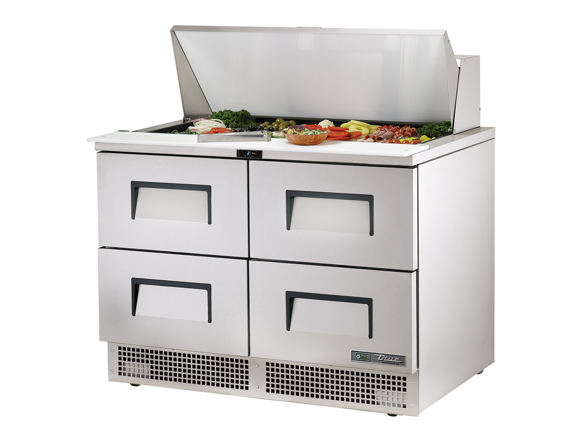 TRUE 4 Drawer Food Prep Fridge 1220mm Width - TFP-48-18M-D-4-HC