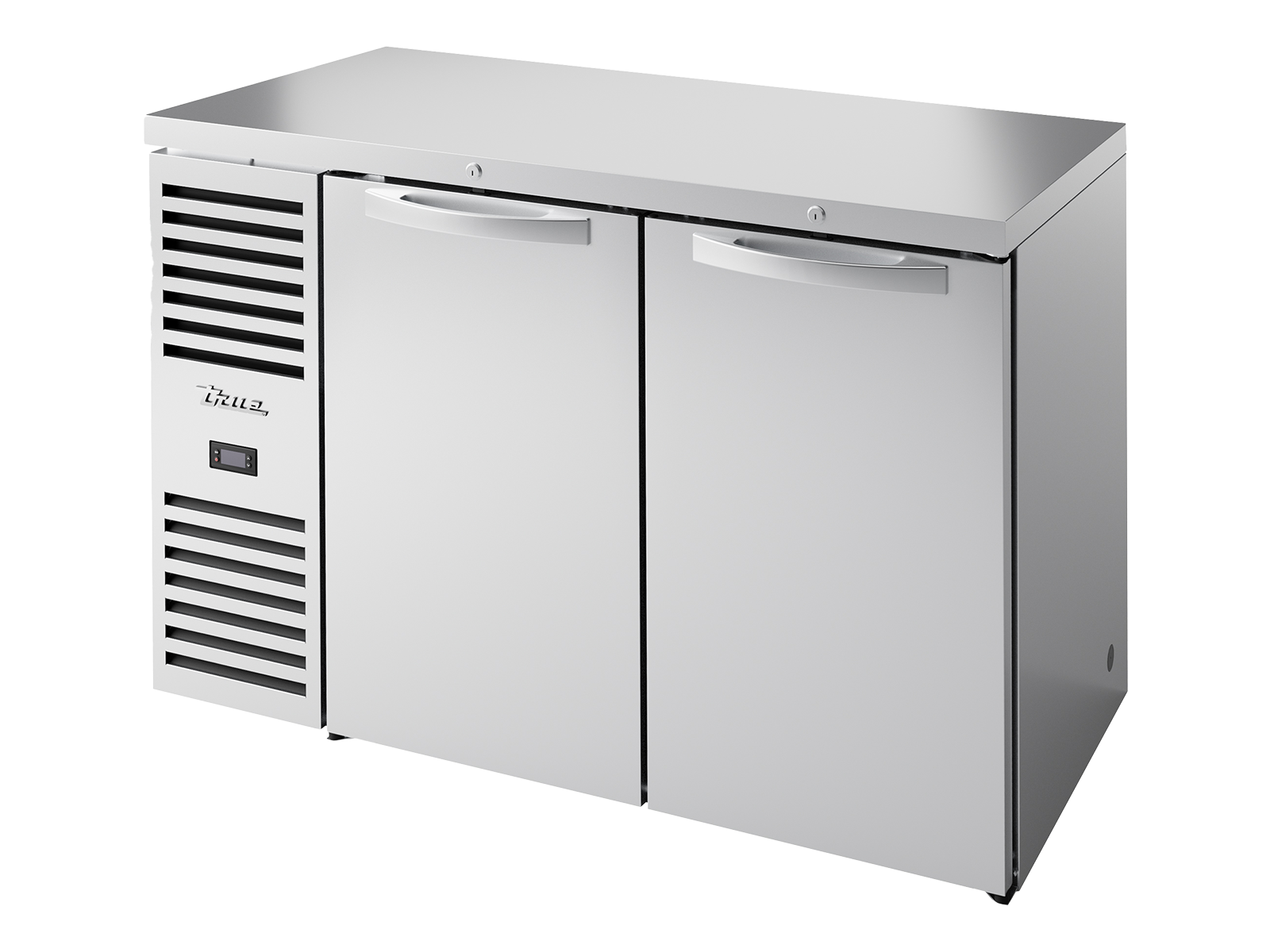 TRUE Reach-In Single Zone 2 Solid Swing Door Undercounter Refrigerator 1300mm Width - Stainless - TBR52-RISZ1-L-S-SS-2