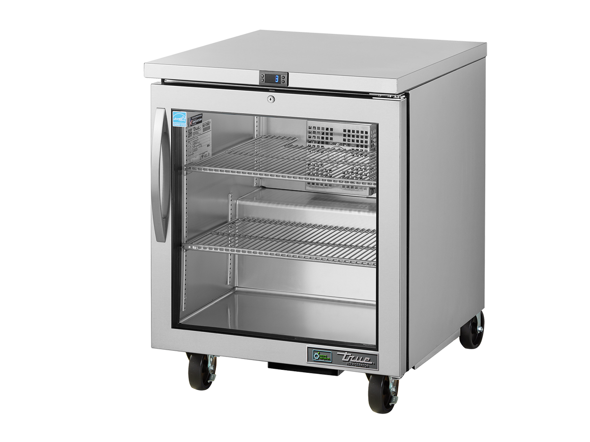 TRUE 1 Left-Hinged Glass Door Undercounter Refrigerator 700mm Width - TUC-27G-HC-FGD01 LH