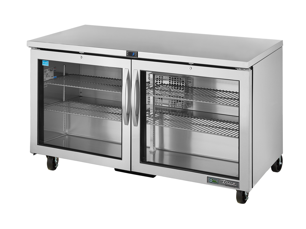 TRUE 2 Glass Door Undercounter Refrigerator - TUC-60G-HC-FGD01