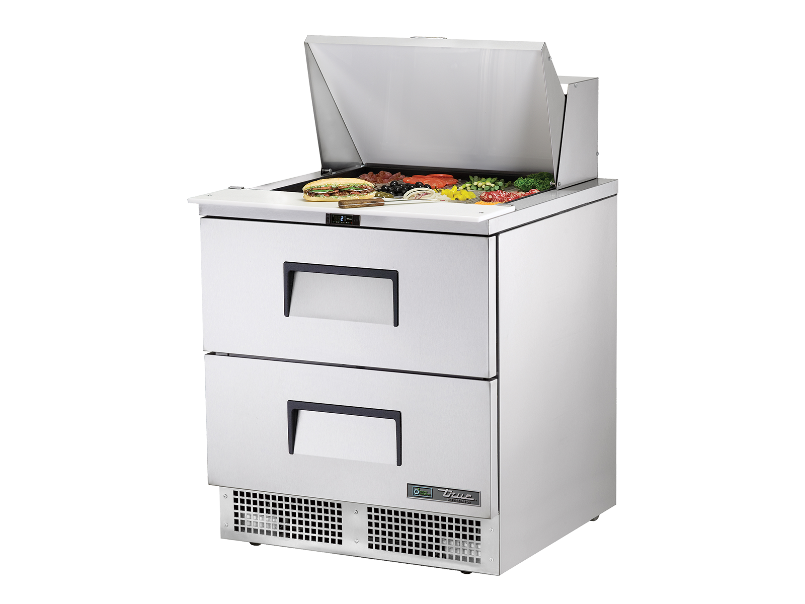 TRUE 2 Drawer Food Prep Fridge - TFP-32-12M-D-2-HC