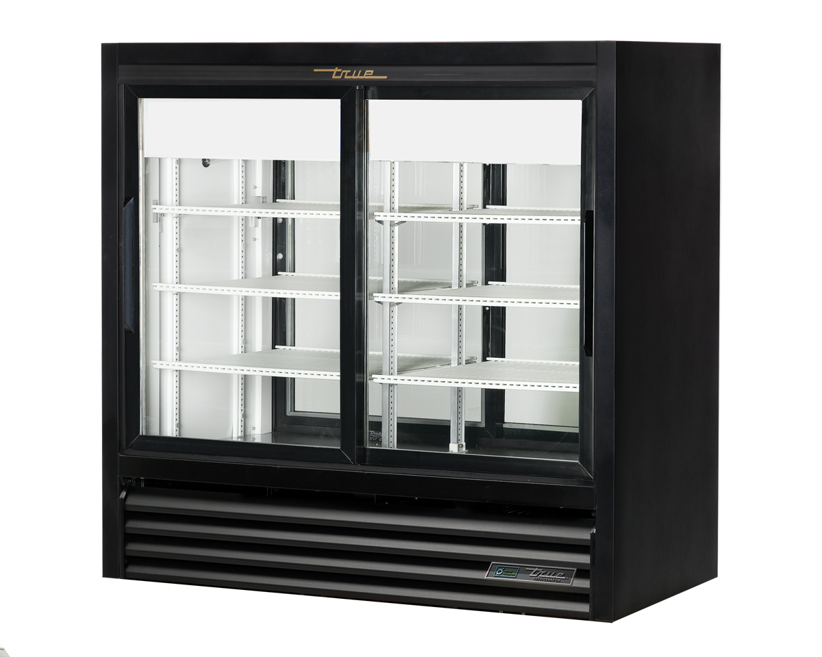 TRUE Slide Door Lower Height Narrow Depth Fast Lane Pass-Thru Refrigerator - GDM-41CPT-48-HC-LD