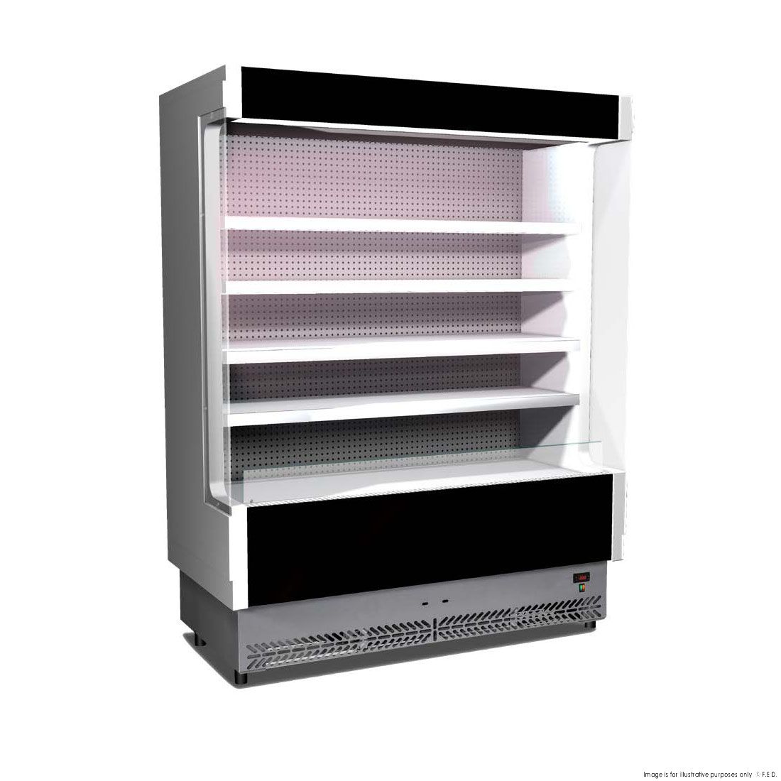CLEARANCE - Tecnodom Open Chiller with 4 Shelves - TDVC80-CA-150-VIC955