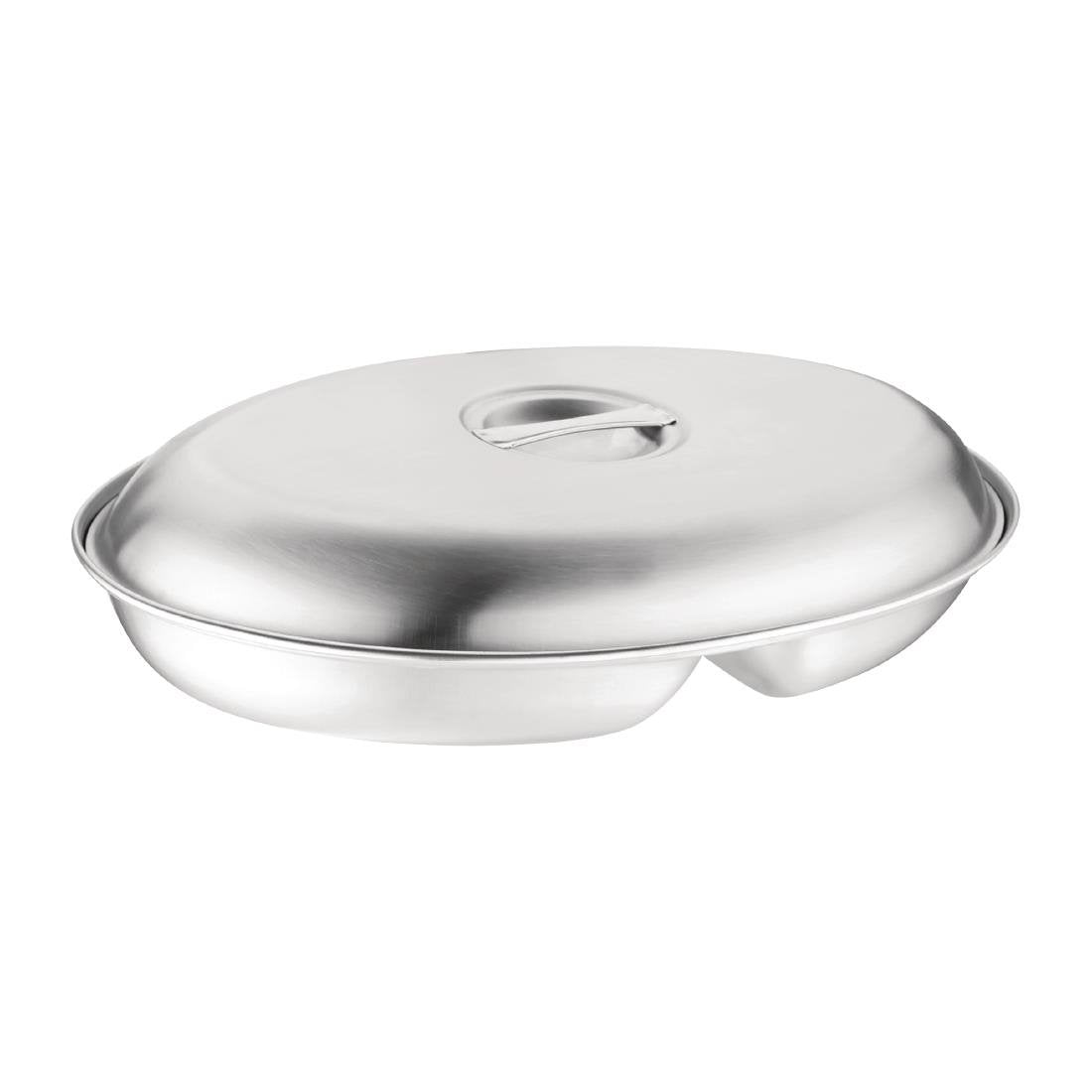 Olympia Oval Vegetable Dish Two Compartments 300mm - P186