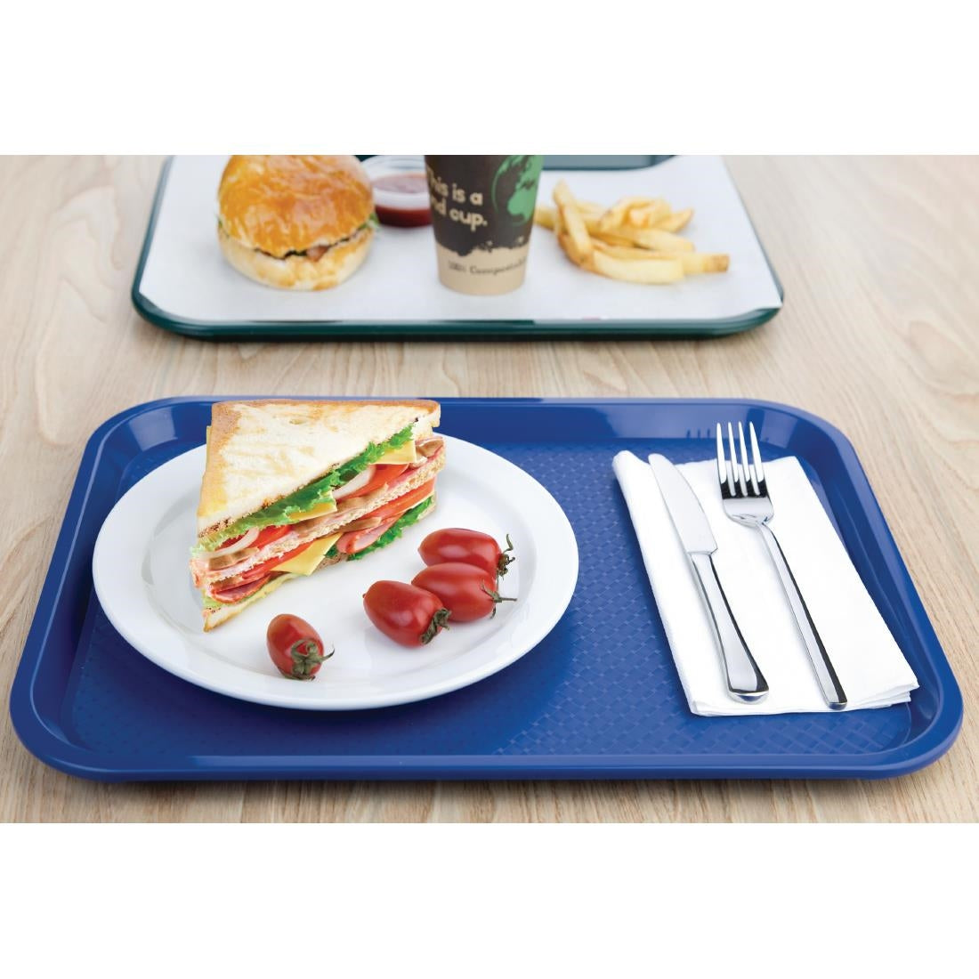 Olympia Kristallon Polypropylene Foodservice Tray 305 x 415mm Blue - P506