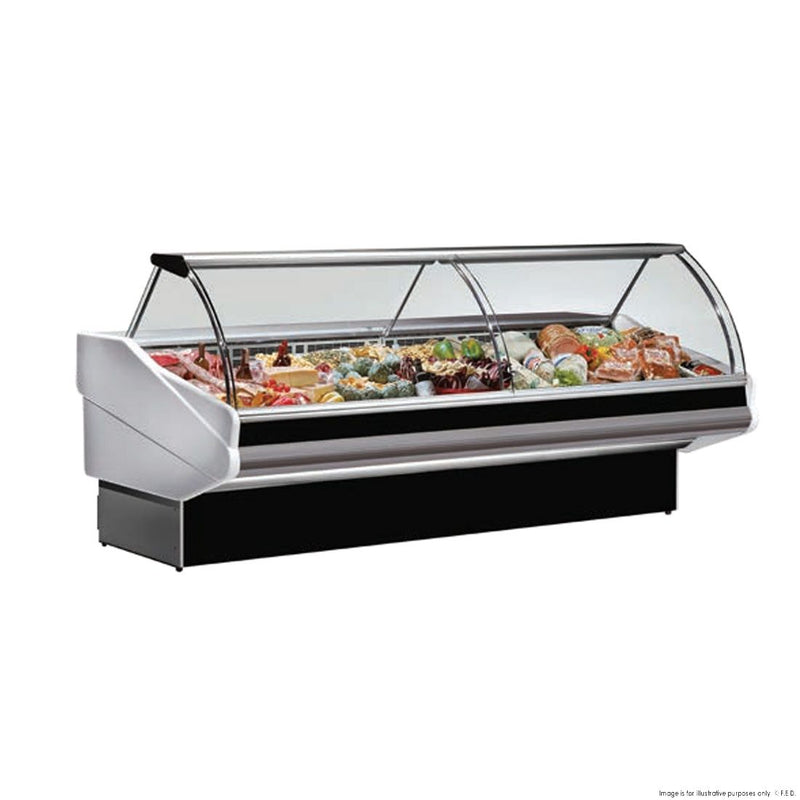 ItaliaCool Curved Front Glass Deli Display PAN2000