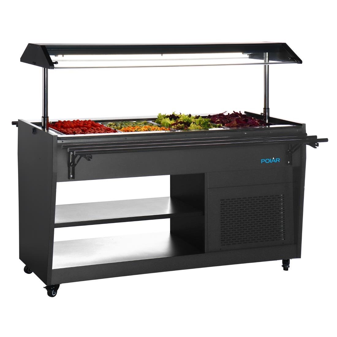 Polar G-Series Refrigerated Buffet Bar Black - PG007-A