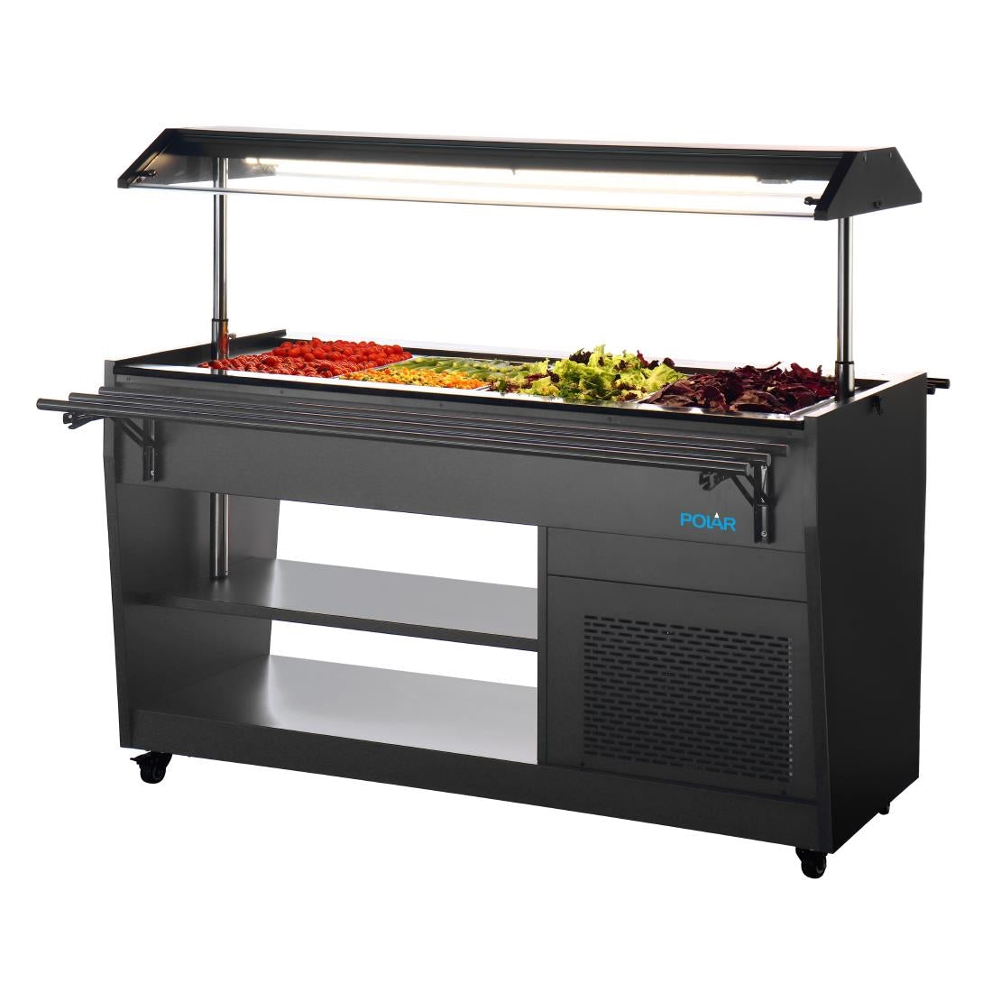 Polar G-Series Refrigerated Buffet Bar Black - PG007-A