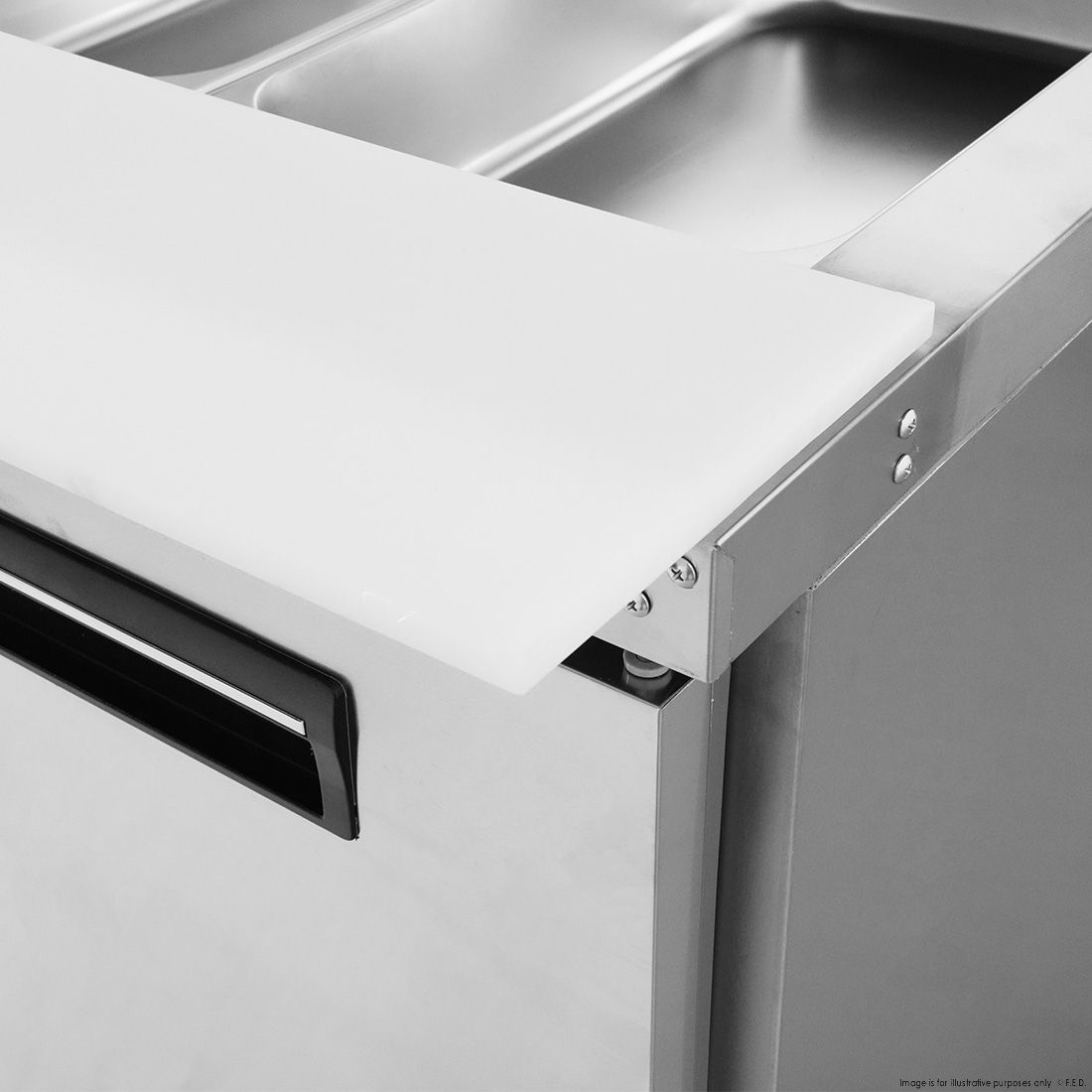 Thermaster Two Door Cold Bench Salad Station 4X1/1 GN Pans PG150FA-XB