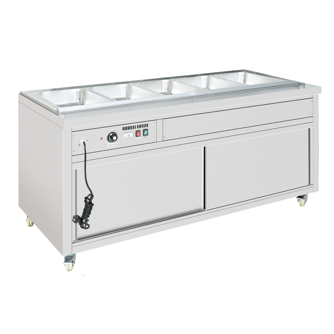 Thermaster Premium Wet And Dry Bain Marie Food Display 4X1/1 Gn Pans PG150FE-XB