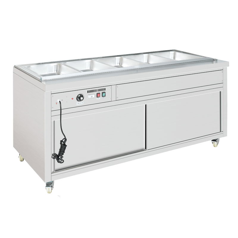 Heated Food Display without Glass Top Hold 4x1/1 GN Pans 1460x790x845mm