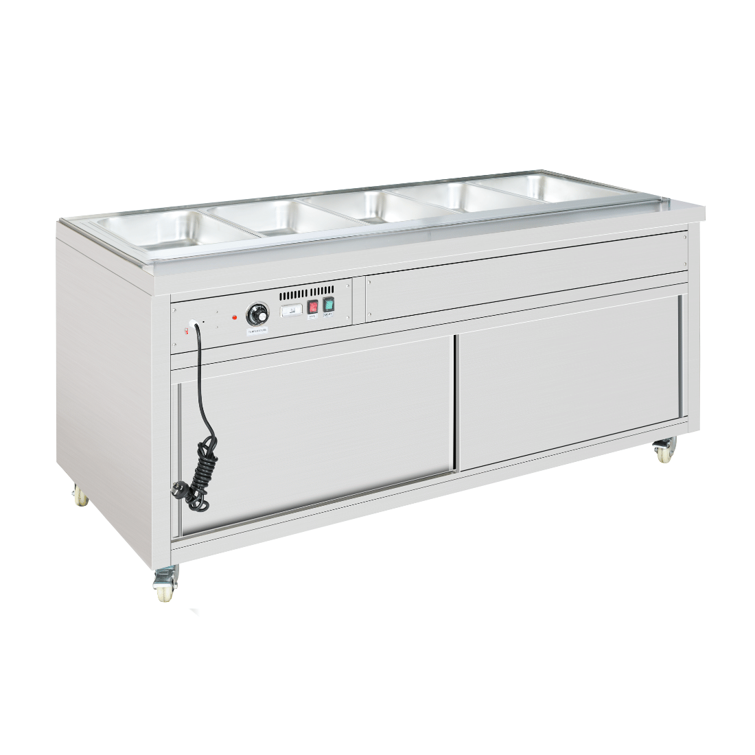 Thermaster Premium Wet And Dry Bain Marie Food Display 5X1/1 Gn Pans PG180FE-XB