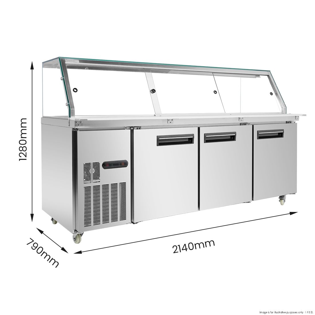 Thermaster Cold Salad & Noodle Bar 6x1/1 GN Pans PG210FA-XG