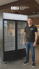 Thermaster Two Glass Door Colourbond Upright Drink Fridge LG-730BP