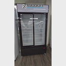 Thermaster 1000L Two Sliding Glass Door Colourbond Upright Drink Fridge Black LG-1000SDBP