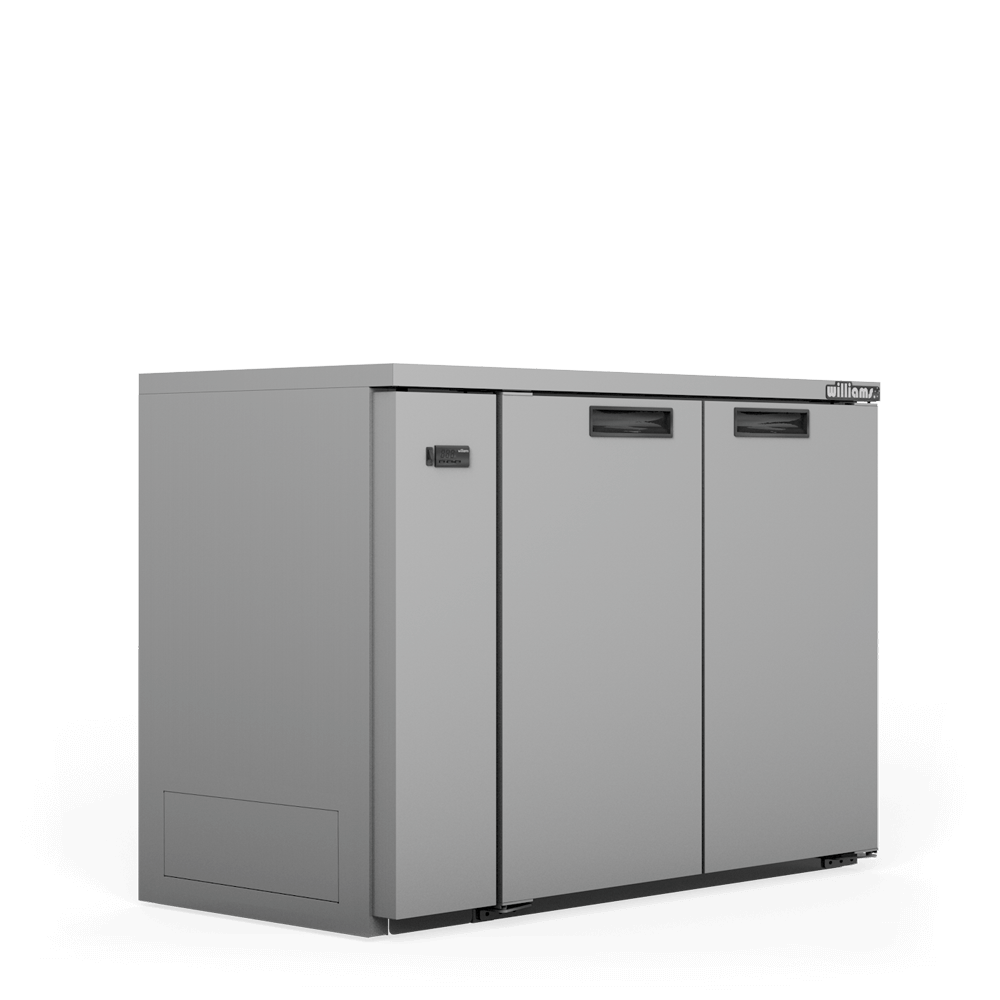 Williams Cameo - Two Door Stainless Steel Remote Back Bar Counter Display Refrigerator HC2RSS