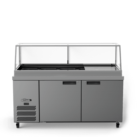 Williams Banksia - Three Door White Colorbond  Prep Counter Refrigerator With Flat Blown Air Well - Without Canopy HSP5UBA-000-N