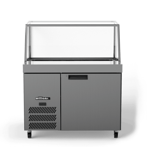 Williams Banksia - One Door Stainless Steel Prep Counter Refrigerator With Angled Blown Air Well - Without Canopy HSP18UBASS-000-N