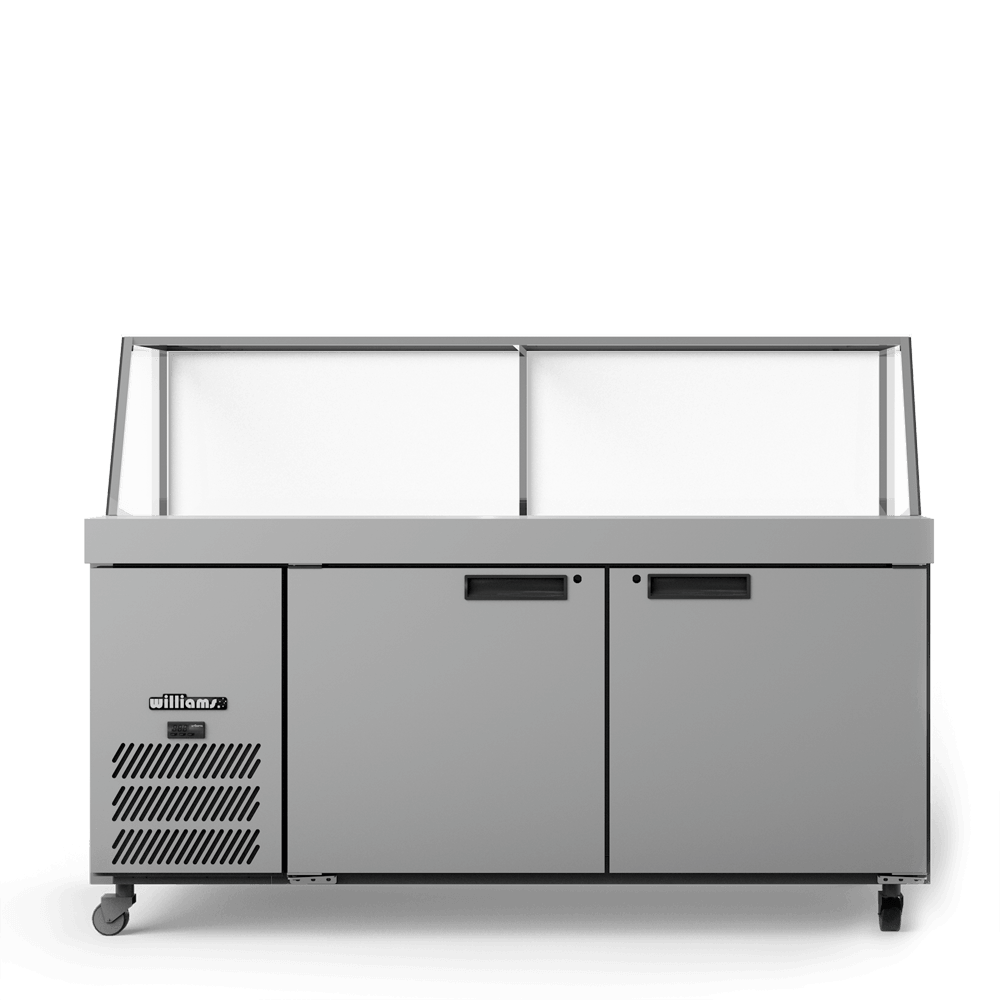 Williams Banksia - Two Door Stainless Steel Prep Counter Refrigerator With Angled Blown Air Well - Without Canopy HSP30UBASS-000-N