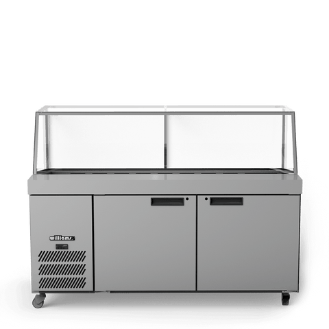 Williams Banksia - Two Door Stainless Steel Prep Counter Refrigerator With Angled Blown Air Well - Without Canopy HSP30UBASS-000-N